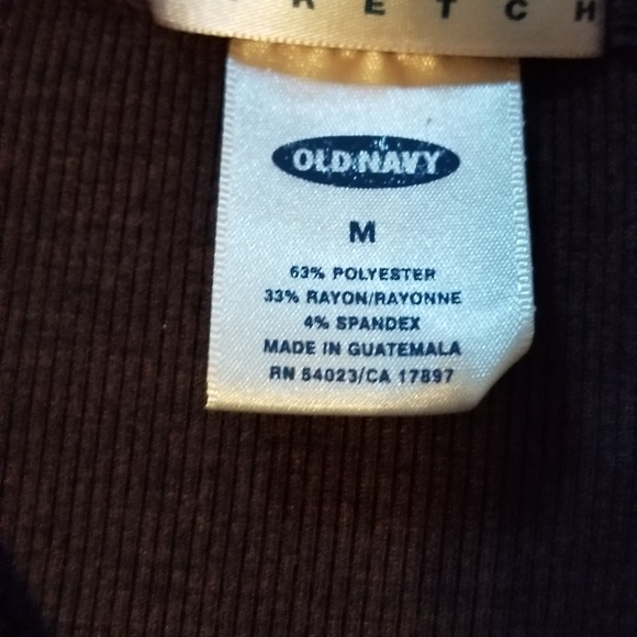 Brown Ribbed Top w/Pocket - Picture 4 of 5